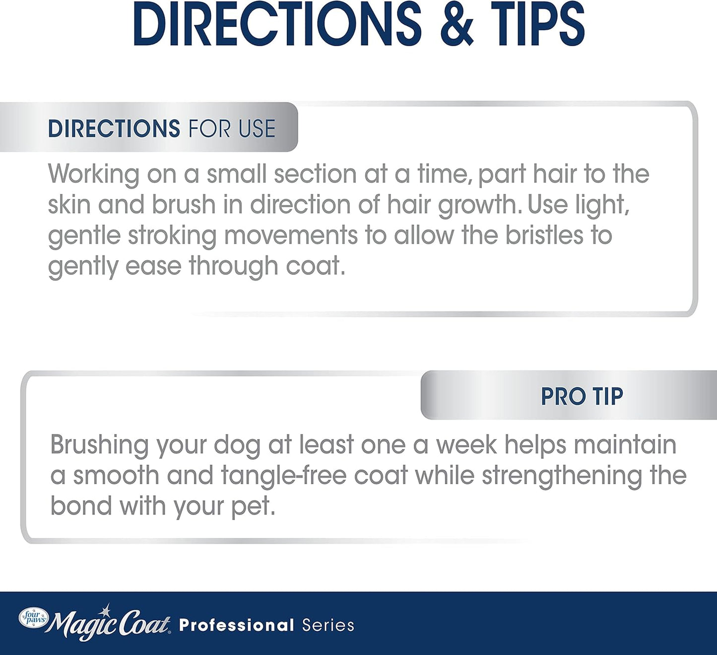 Magic Coat Professional Series Grooming Brush for Dogs & Cats, Reduces Shedding, Stimulates Coat'S Natural Oils, Ergonomic Design, Ideal for Medium, Long, Curly, and Wiry Coats