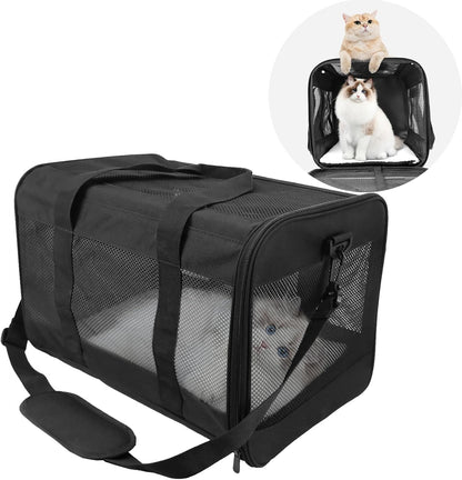 Cat Carrier Dog Carriers for Small Dogs Soft Slided Airline Approved Collapsible Pet Travel Carrier, Small (16.3" L X 11.8" H X 12.4" W)