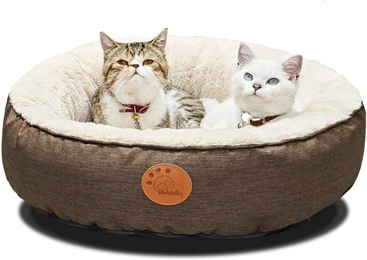 Washable Donut Cat Bed - Round, Machine Washable, Medium & Small Sizes